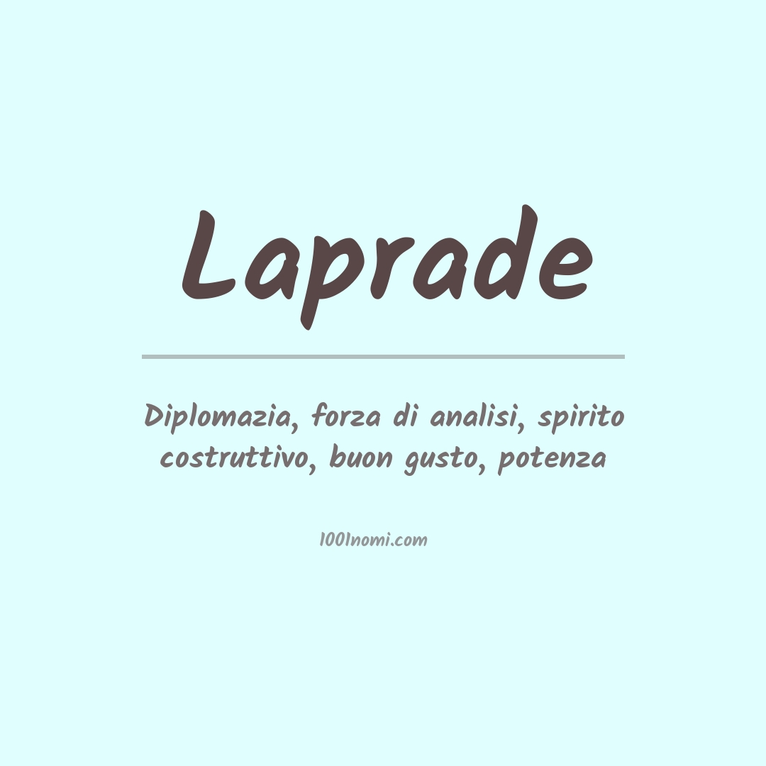 Significato del nome Laprade