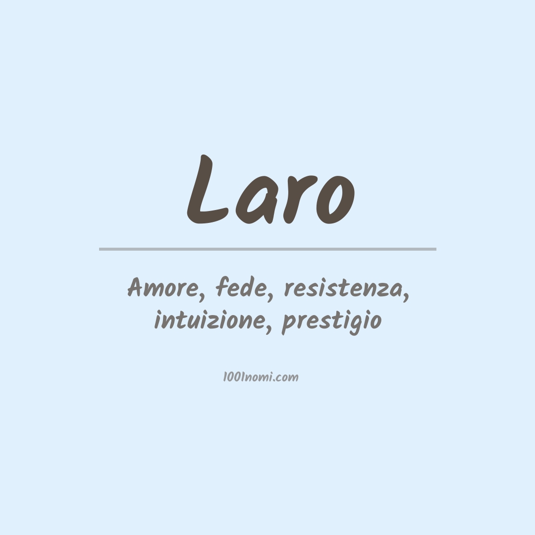 Significato del nome Laro