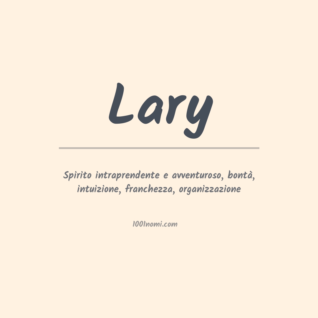 Significato del nome Lary