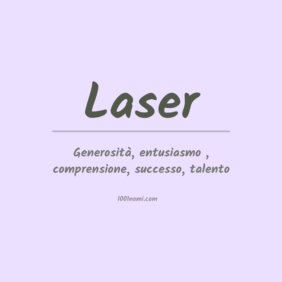 Significato del nome Laser