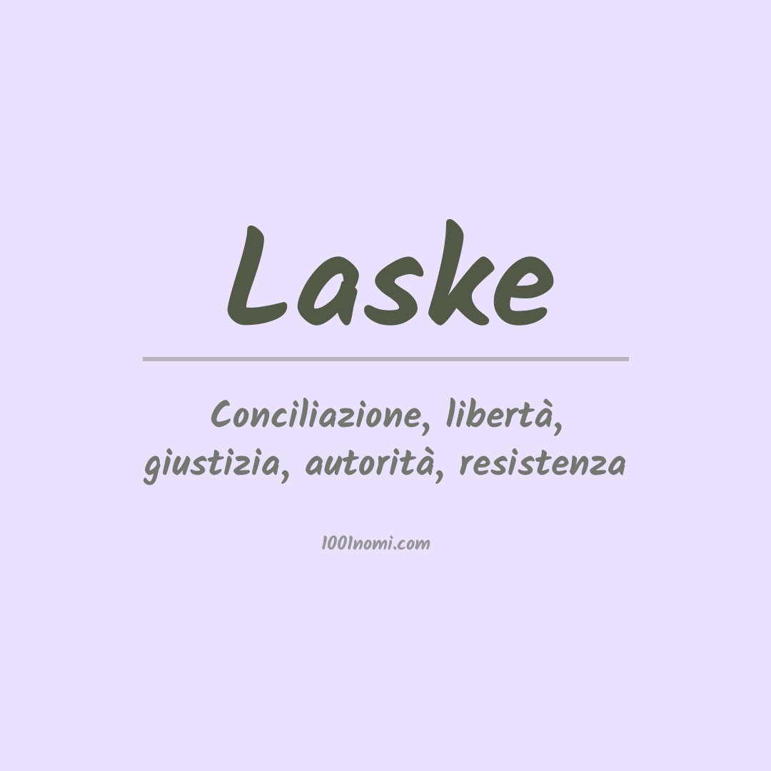 Significato del nome Laske