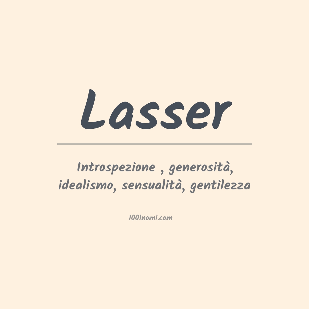 Significato del nome Lasser