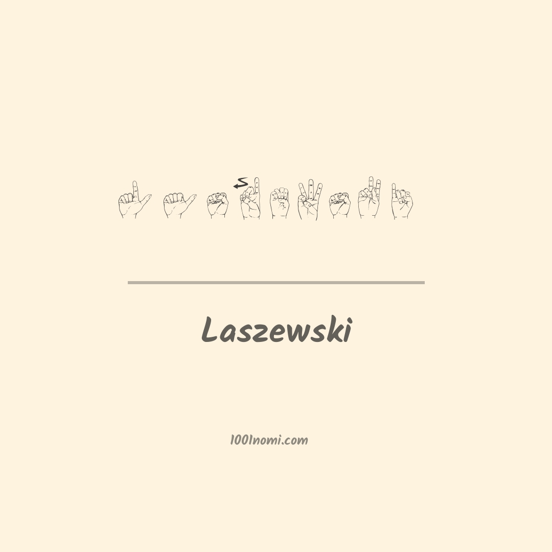 Laszewski nella lingua dei segni