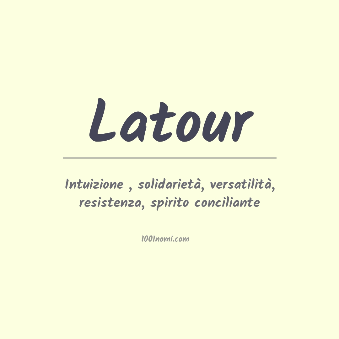 Significato del nome Latour