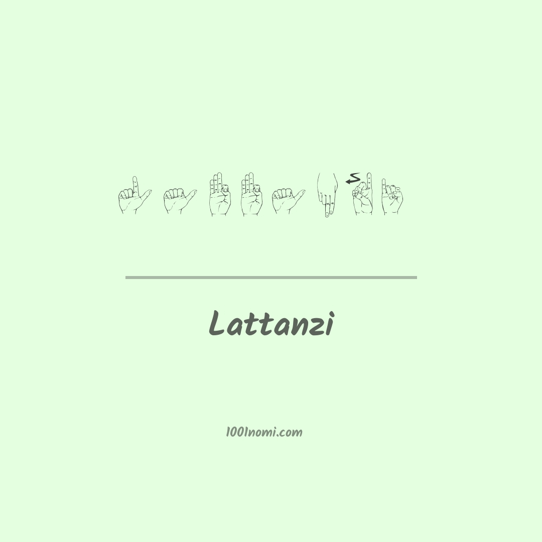 Lattanzi nella lingua dei segni Lattanzi nella lingua dei segni