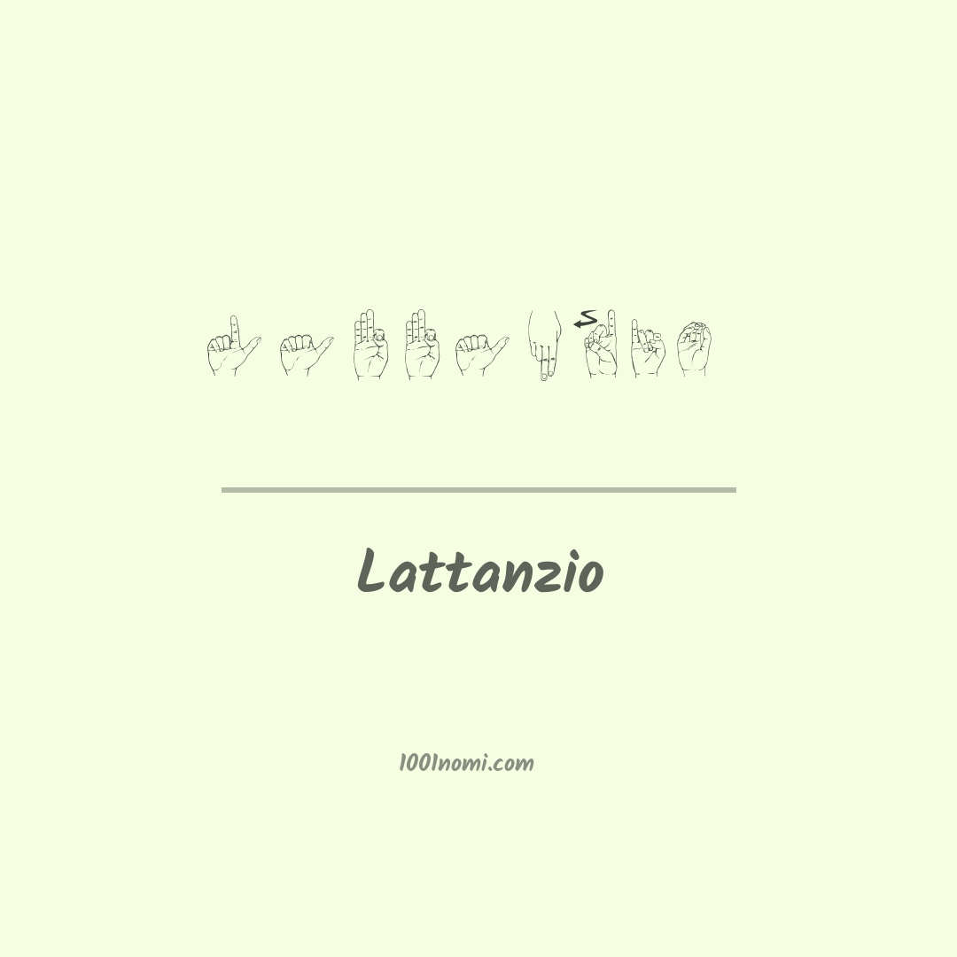 Lattanzio nella lingua dei segni Lattanzio nella lingua dei segni