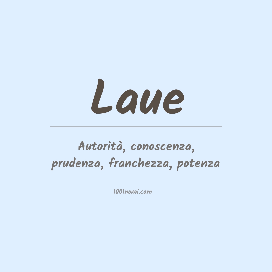 Significato del nome Laue