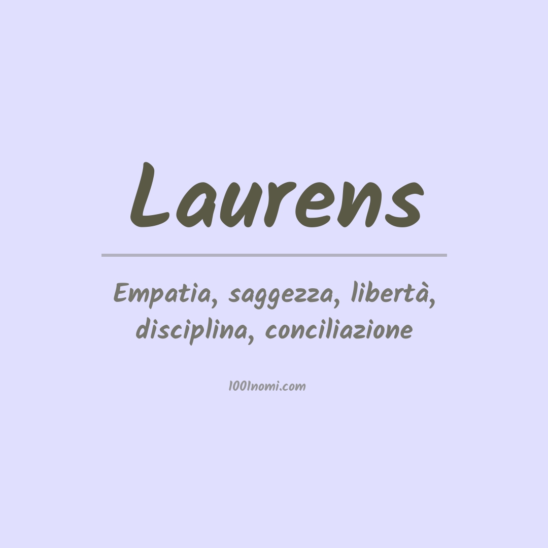 Significato del nome Laurens