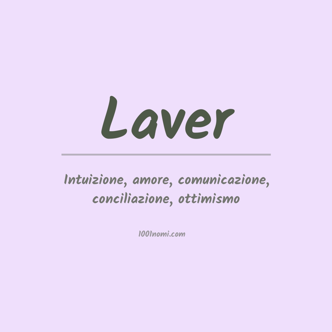 Significato del nome Laver