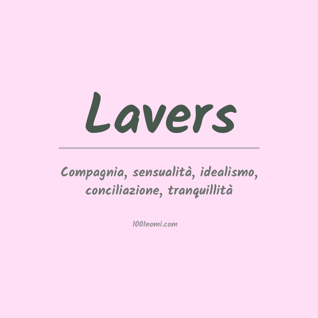 Significato del nome Lavers