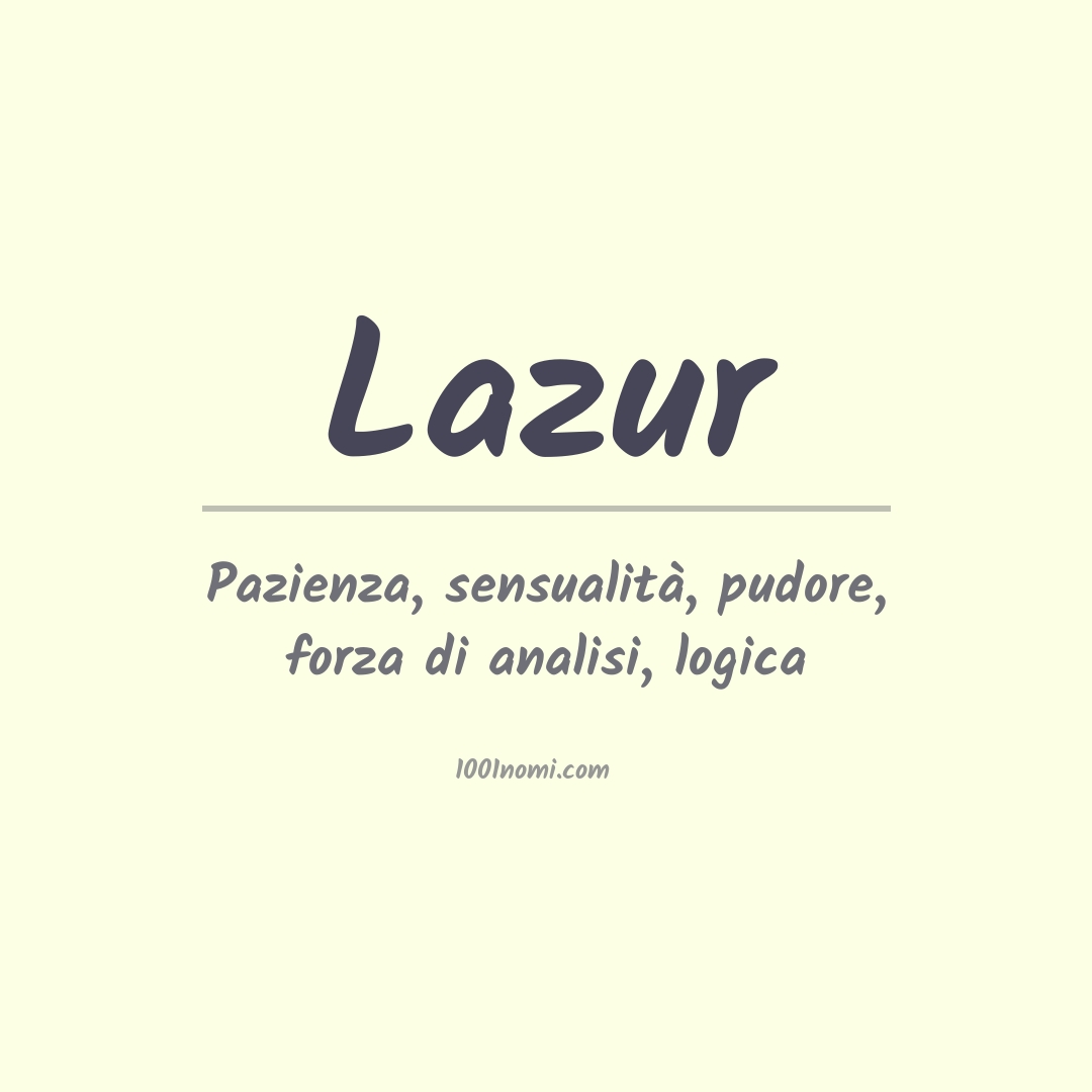 Significato del nome Lazur Significato del nome Lazur