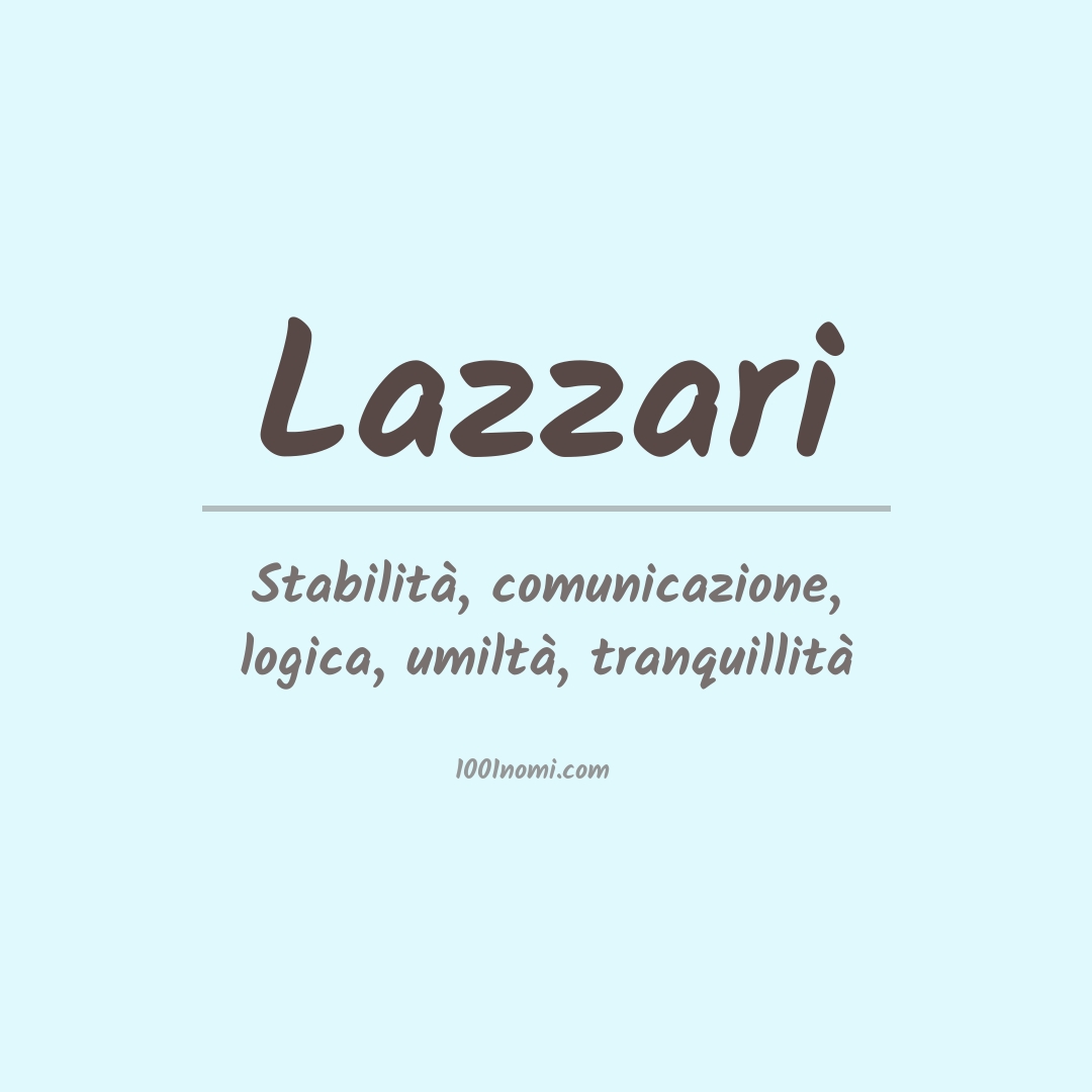 Significato del nome Lazzari