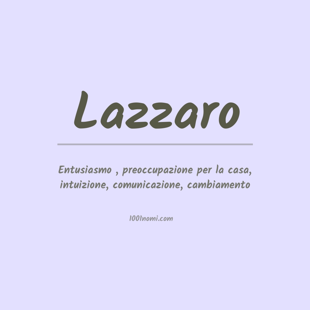 Significato del nome Lazzaro