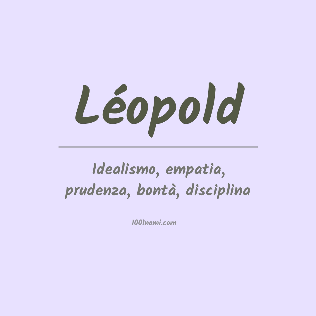 Significato del nome Léopold