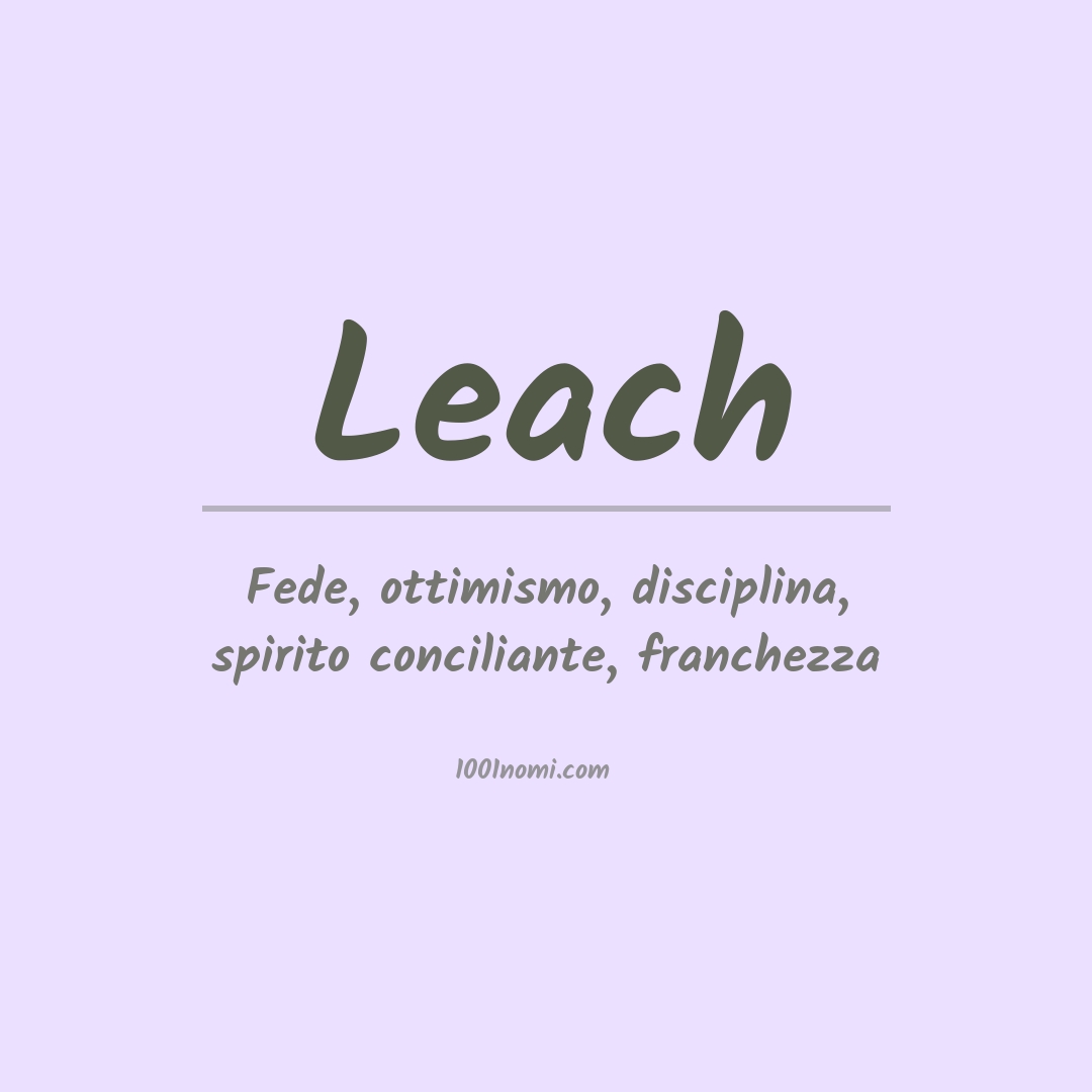 Significato del nome Leach