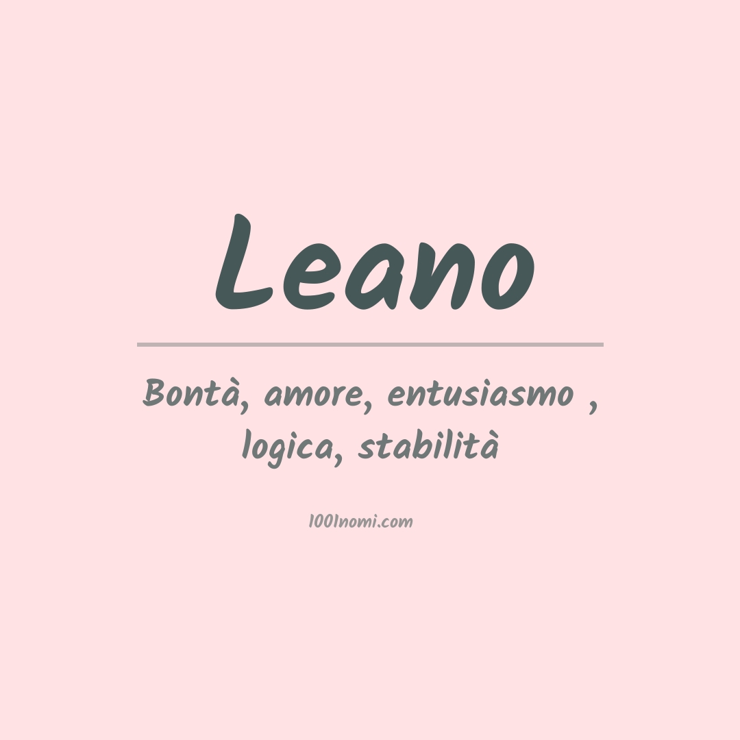 Significato del nome Leano