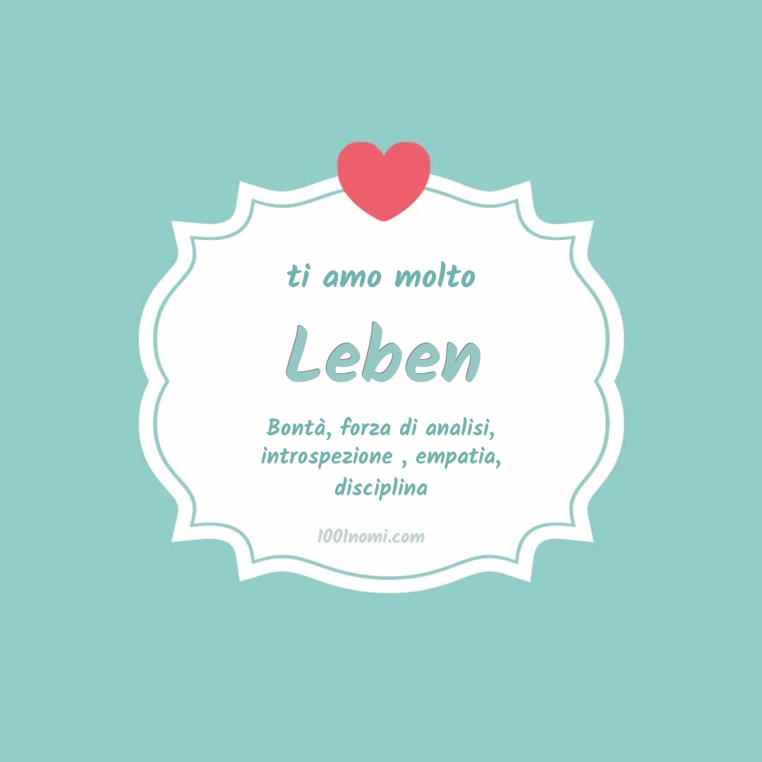 Ti amo molto Leben