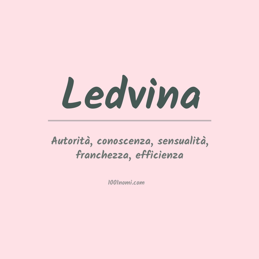 Significato del nome Ledvina