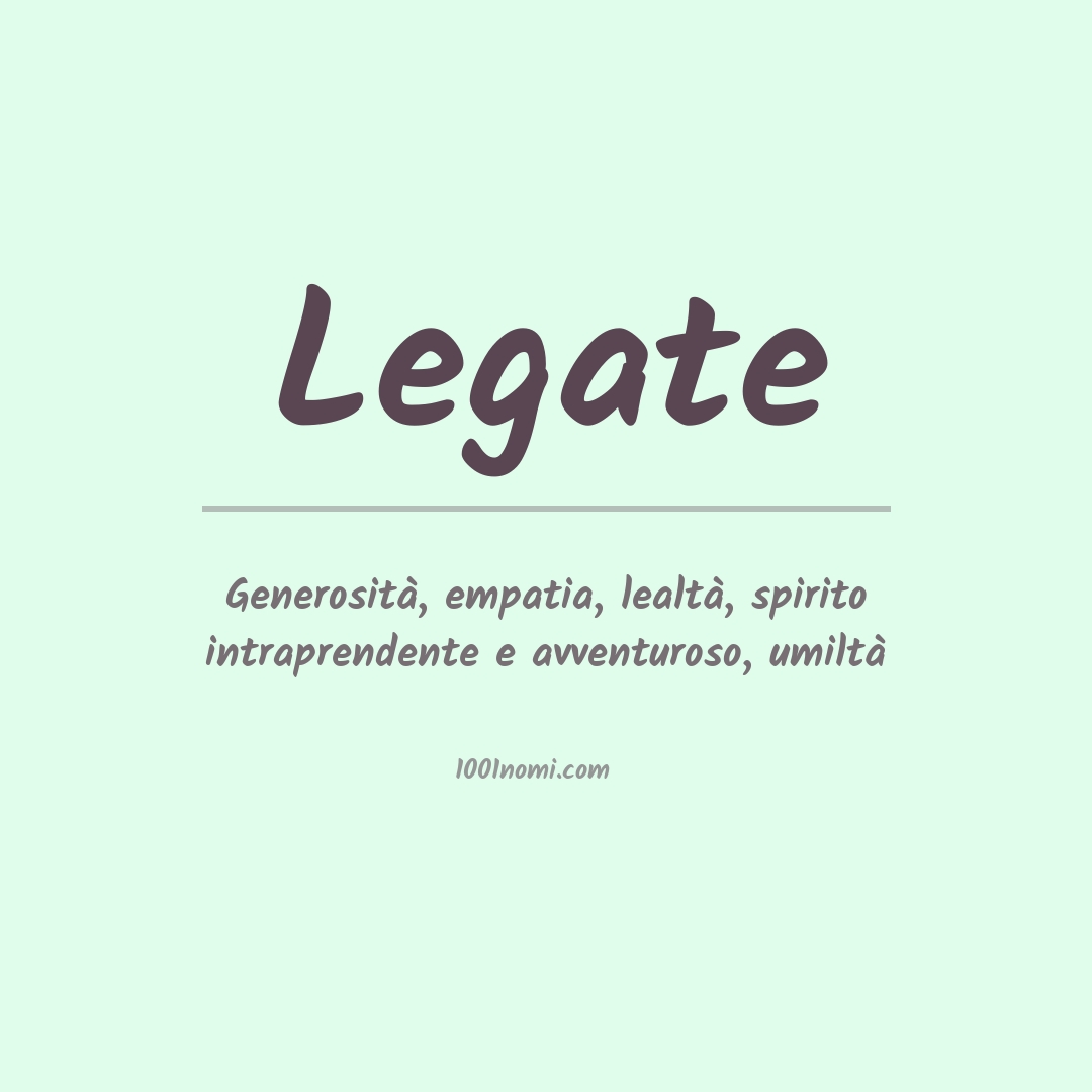 Significato del nome Legate