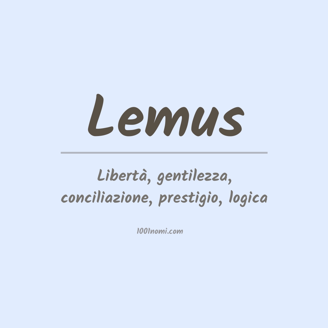 Significato del nome Lemus