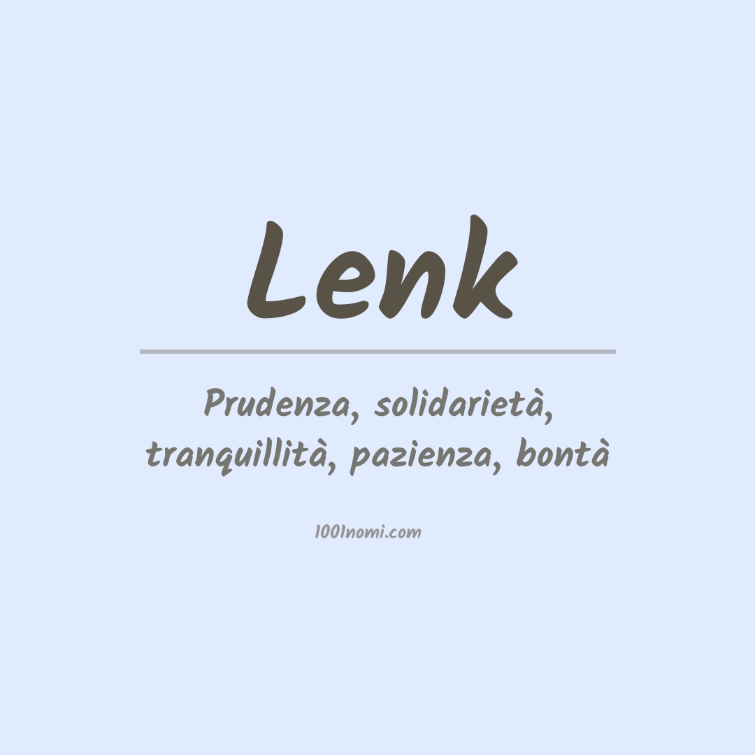 Significato del nome Lenk