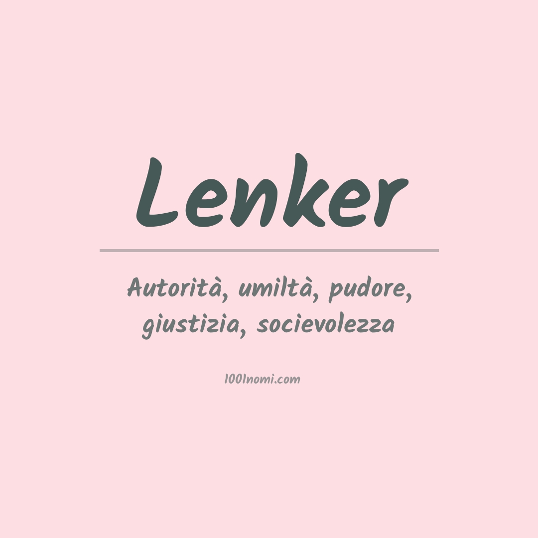 Significato del nome Lenker