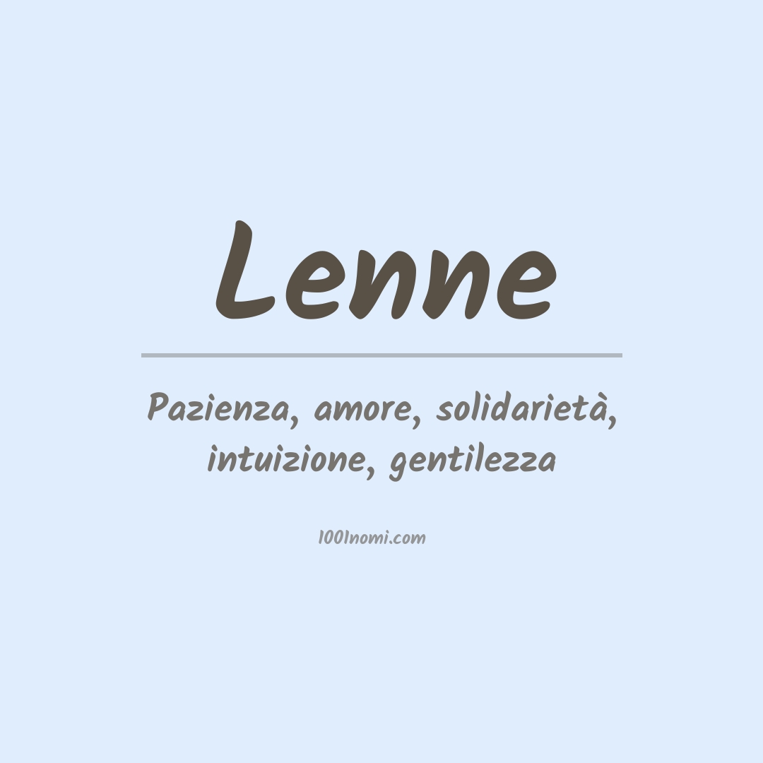 Significato del nome Lenne