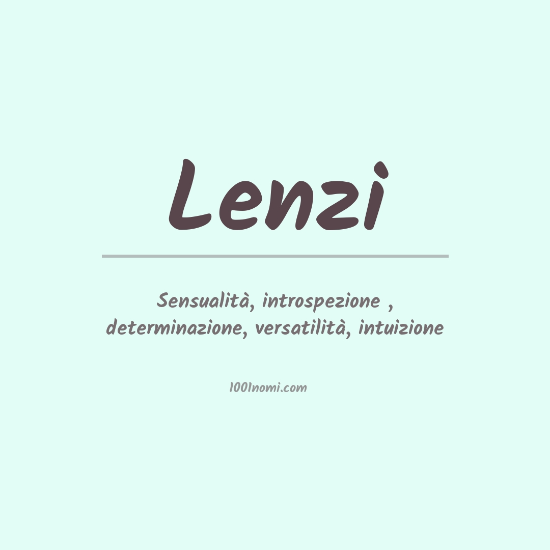 Significato del nome Lenzi