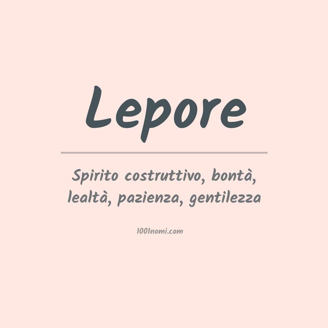 Significato del nome Lepore