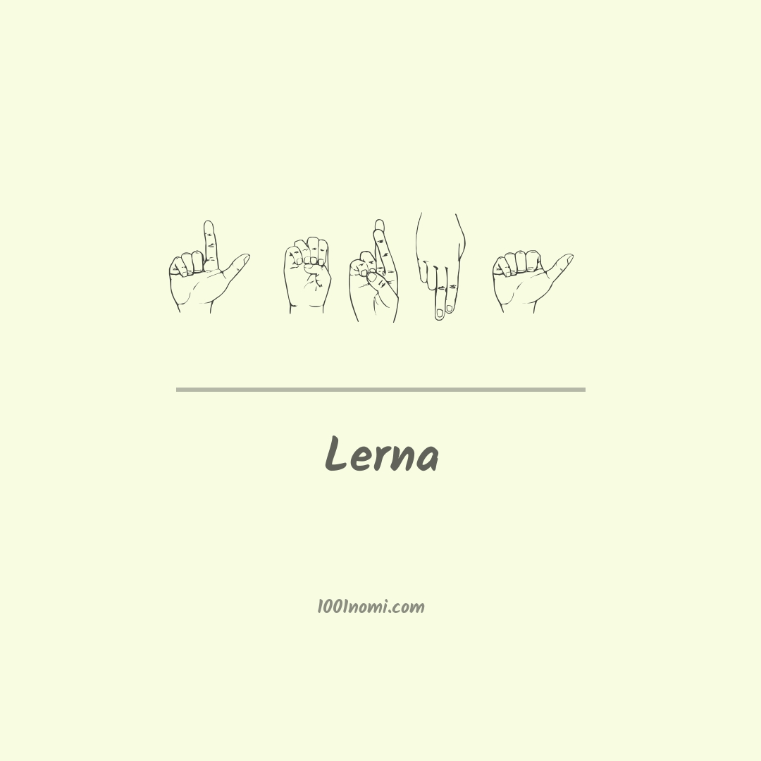 Lerna nella lingua dei segni