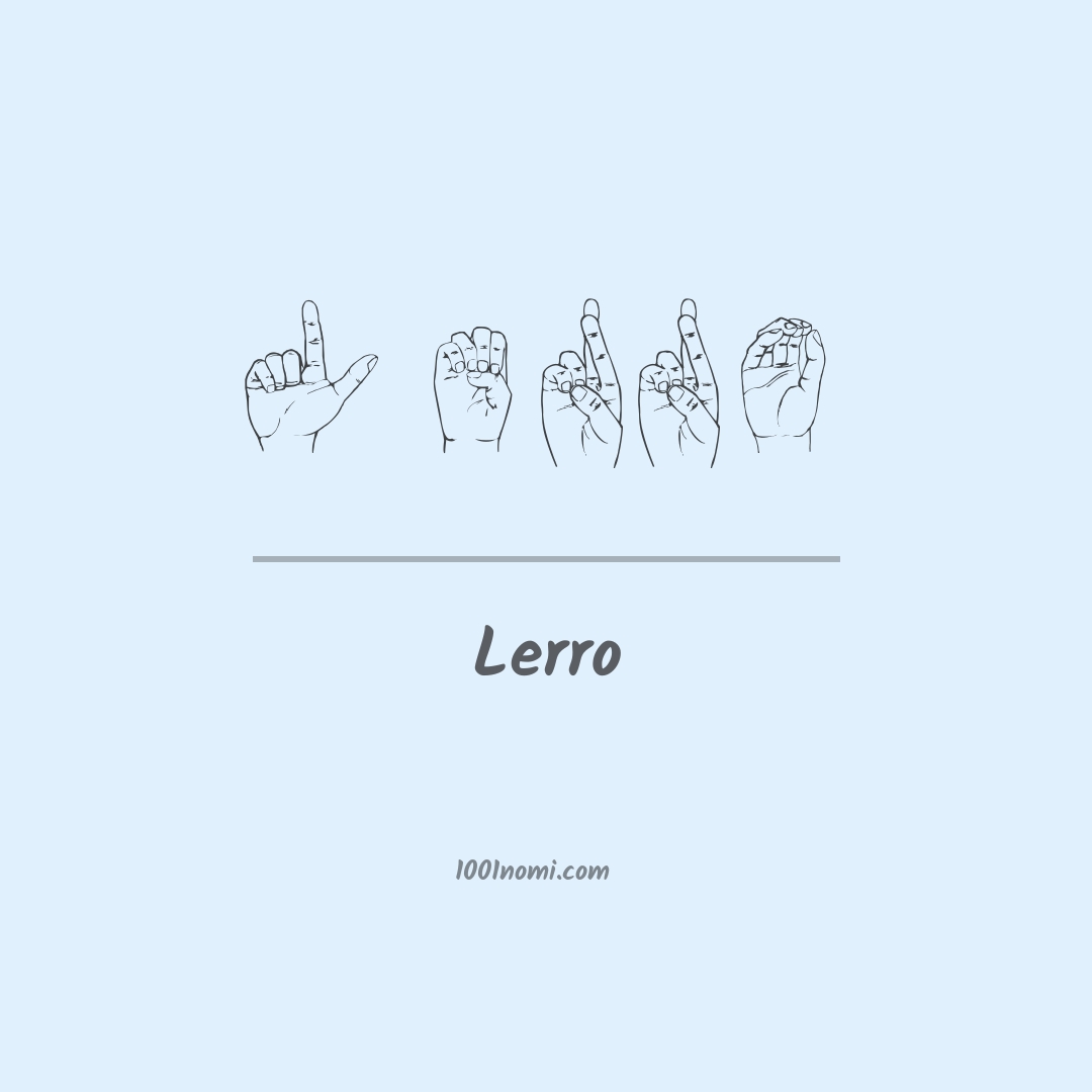Lerro nella lingua dei segni Lerro nella lingua dei segni