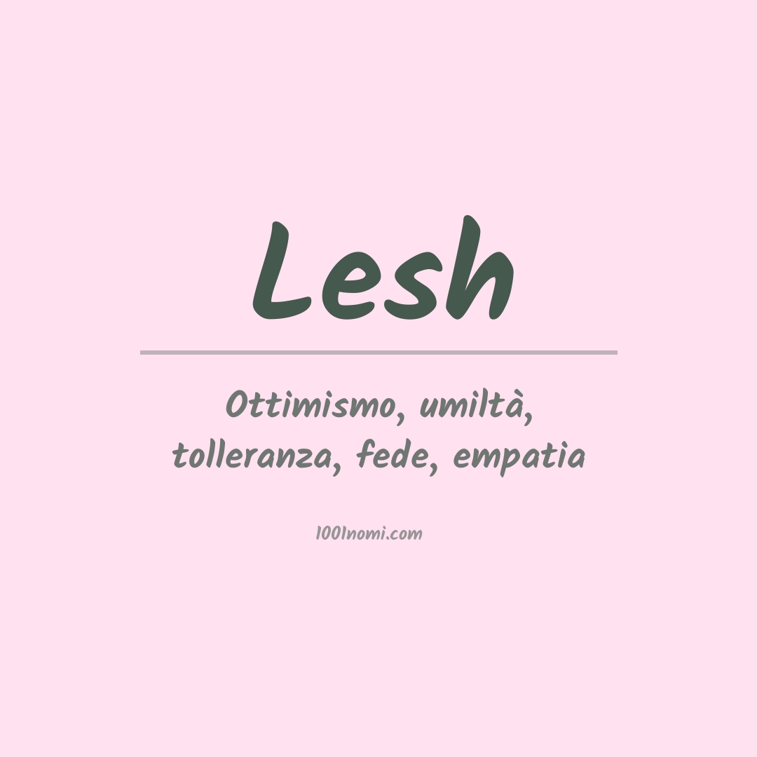 Significato del nome Lesh