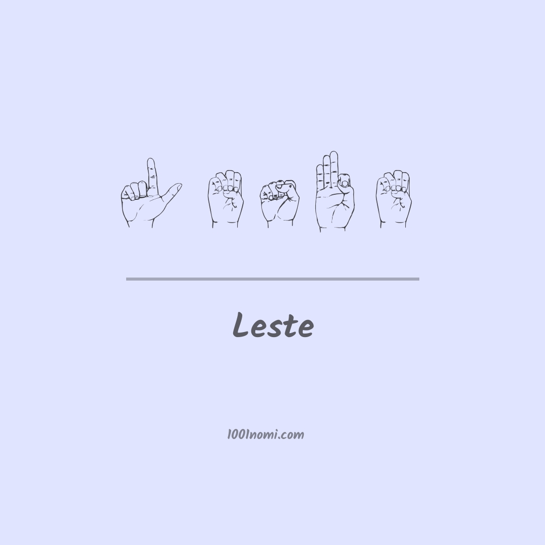Leste nella lingua dei segni