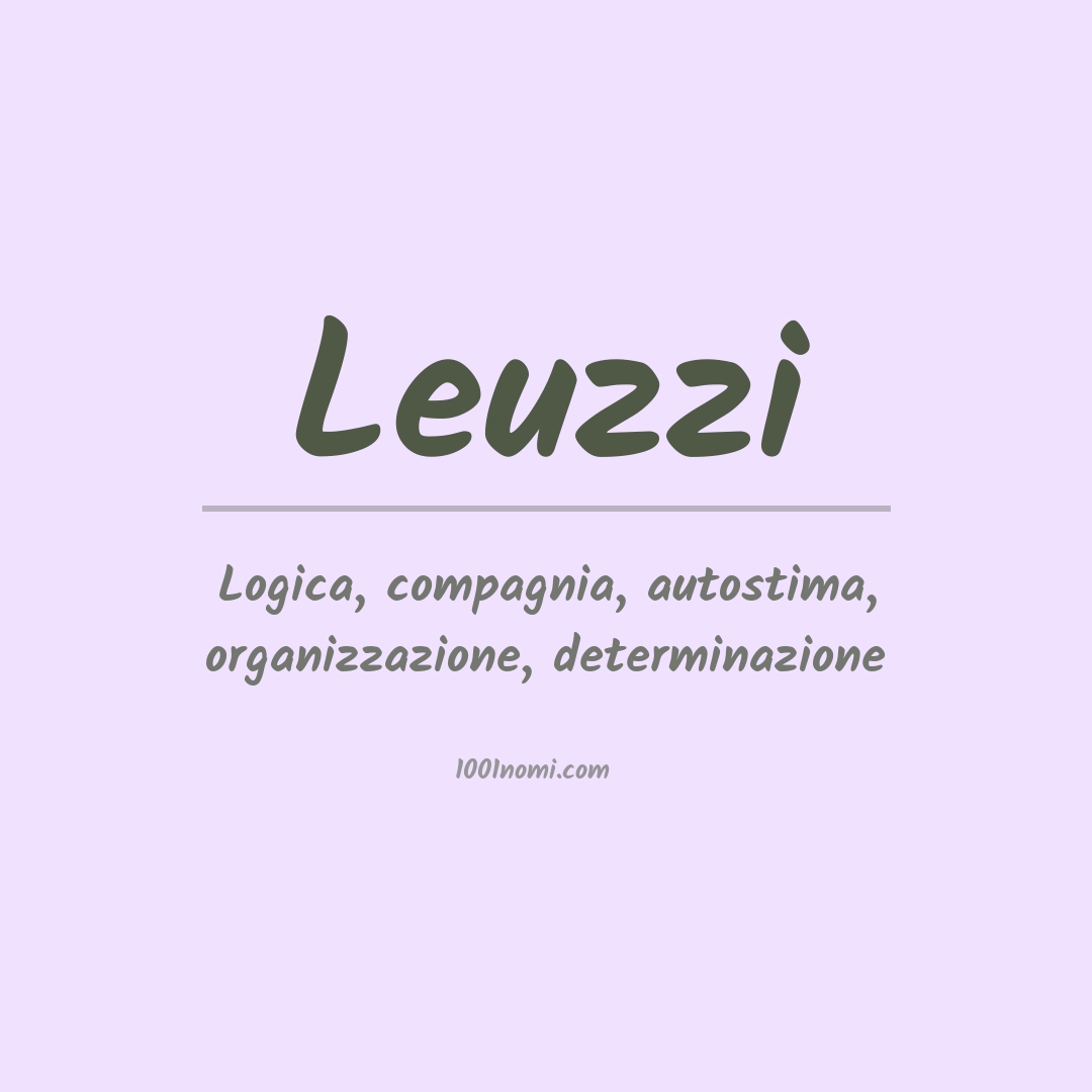 Significato del nome Leuzzi