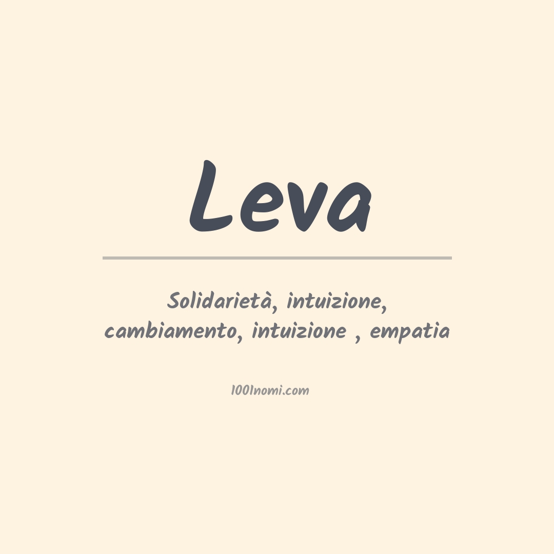 Significato del nome Leva