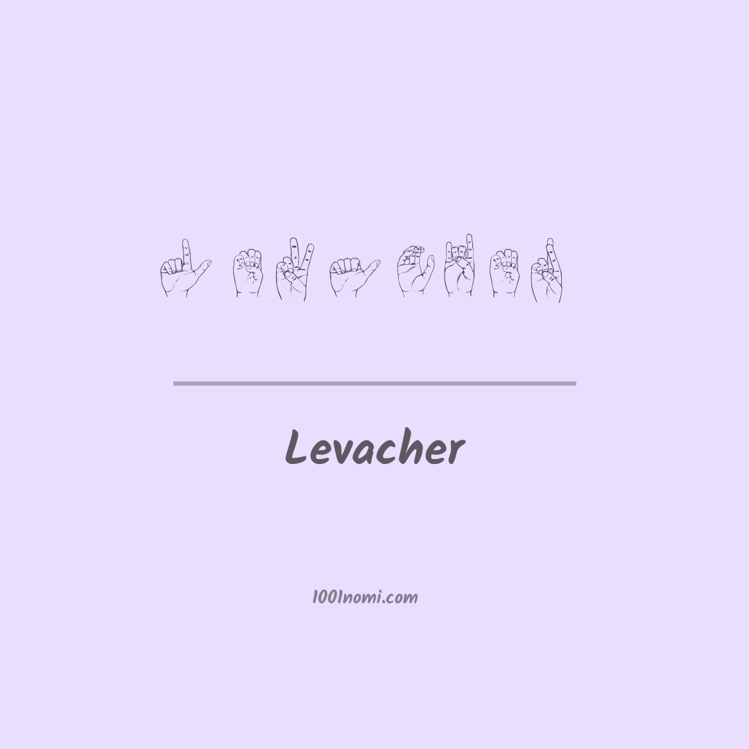 Levacher nella lingua dei segni