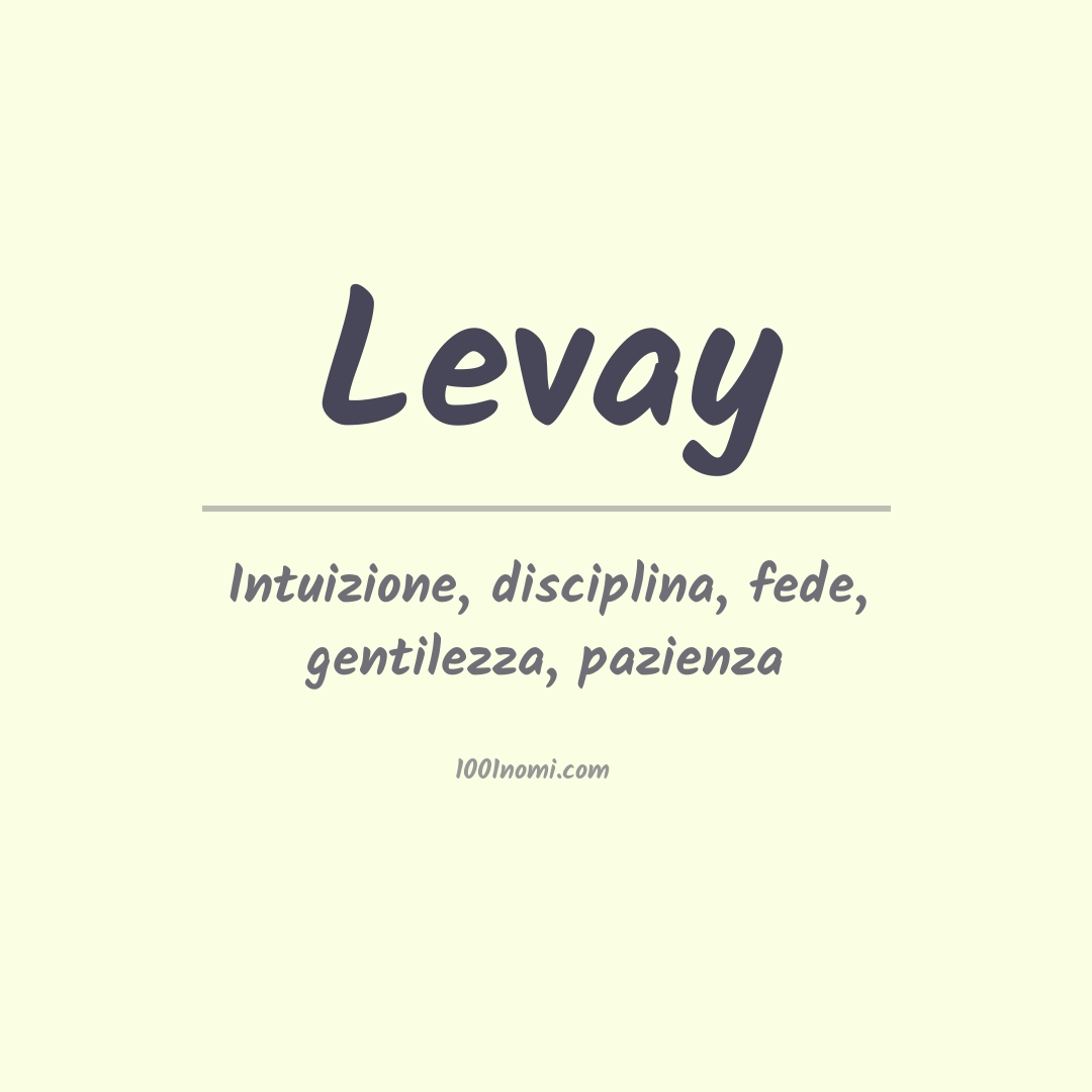 Significato del nome Levay