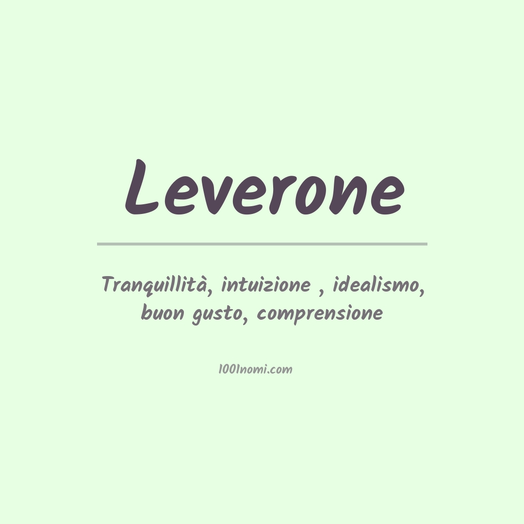 Significato del nome Leverone