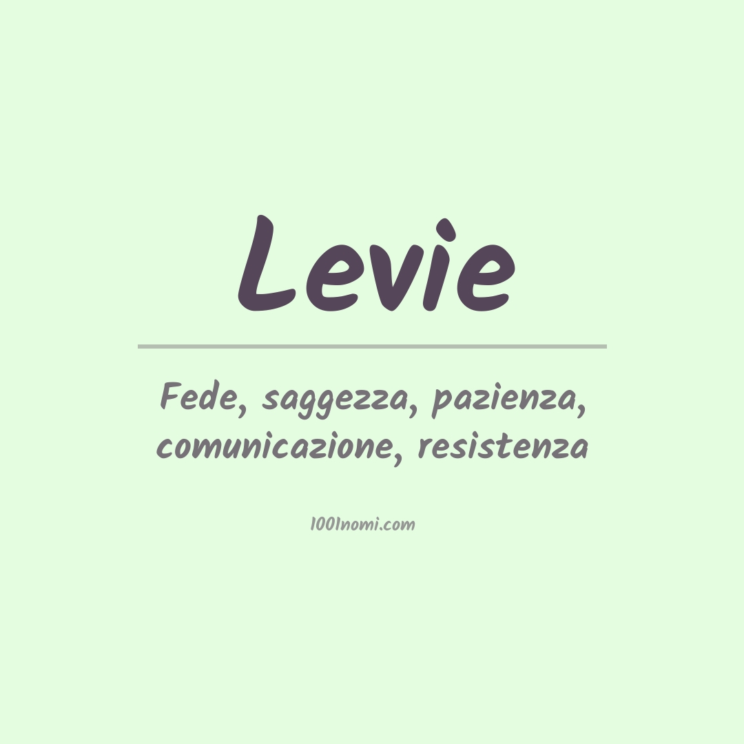 Significato del nome Levie