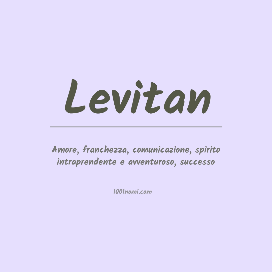 Significato del nome Levitan