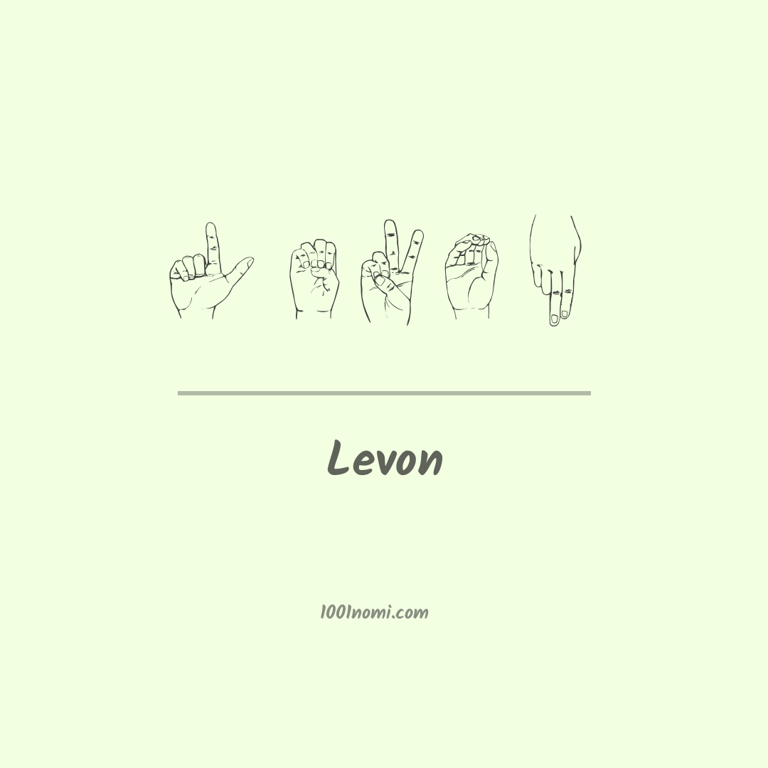 Levon nella lingua dei segni Levon nella lingua dei segni