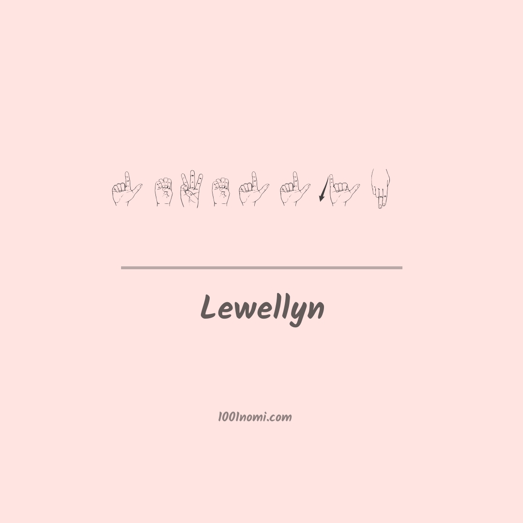 Lewellyn nella lingua dei segni Lewellyn nella lingua dei segni