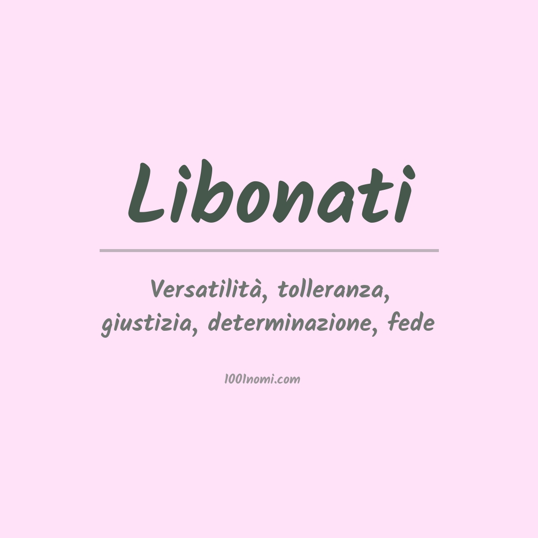 Significato del nome Libonati