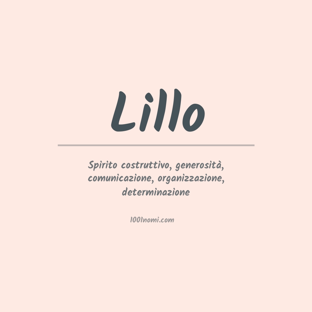 Significato del nome Lillo