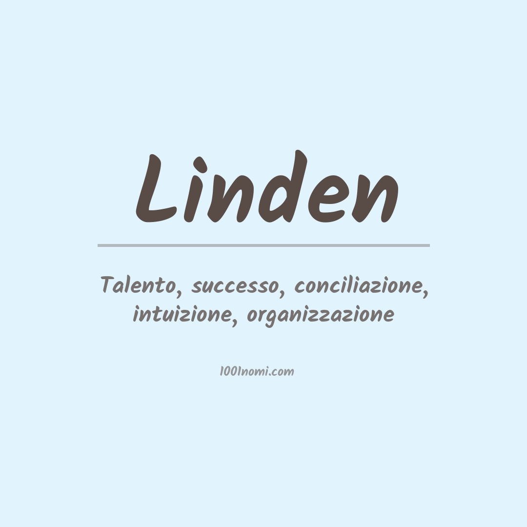 Significato del nome Linden