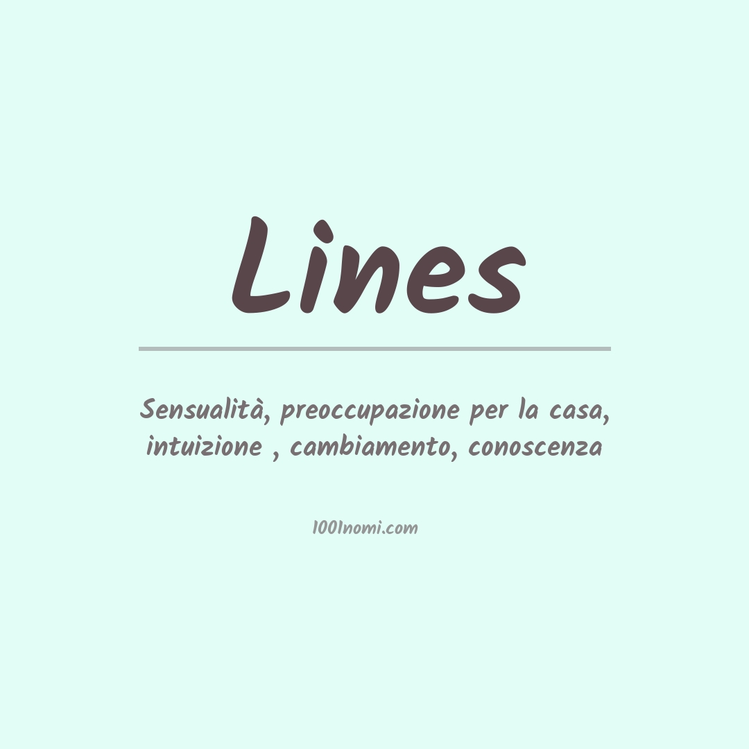 Significato del nome Lines