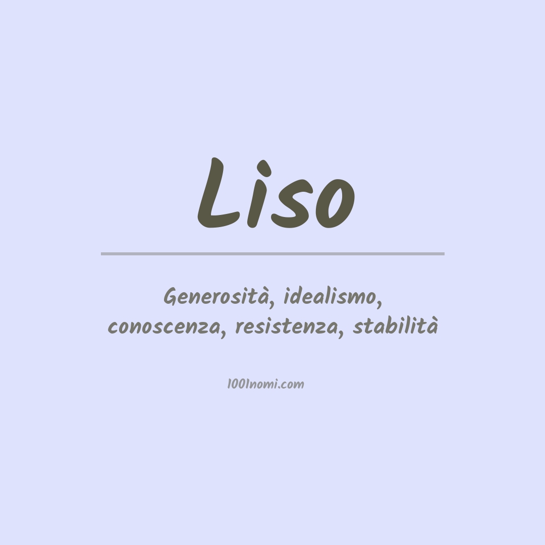 Significato del nome Liso