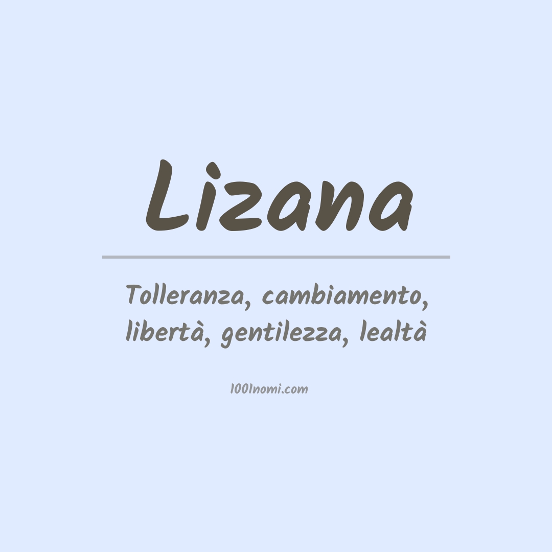 Significato del nome Lizana