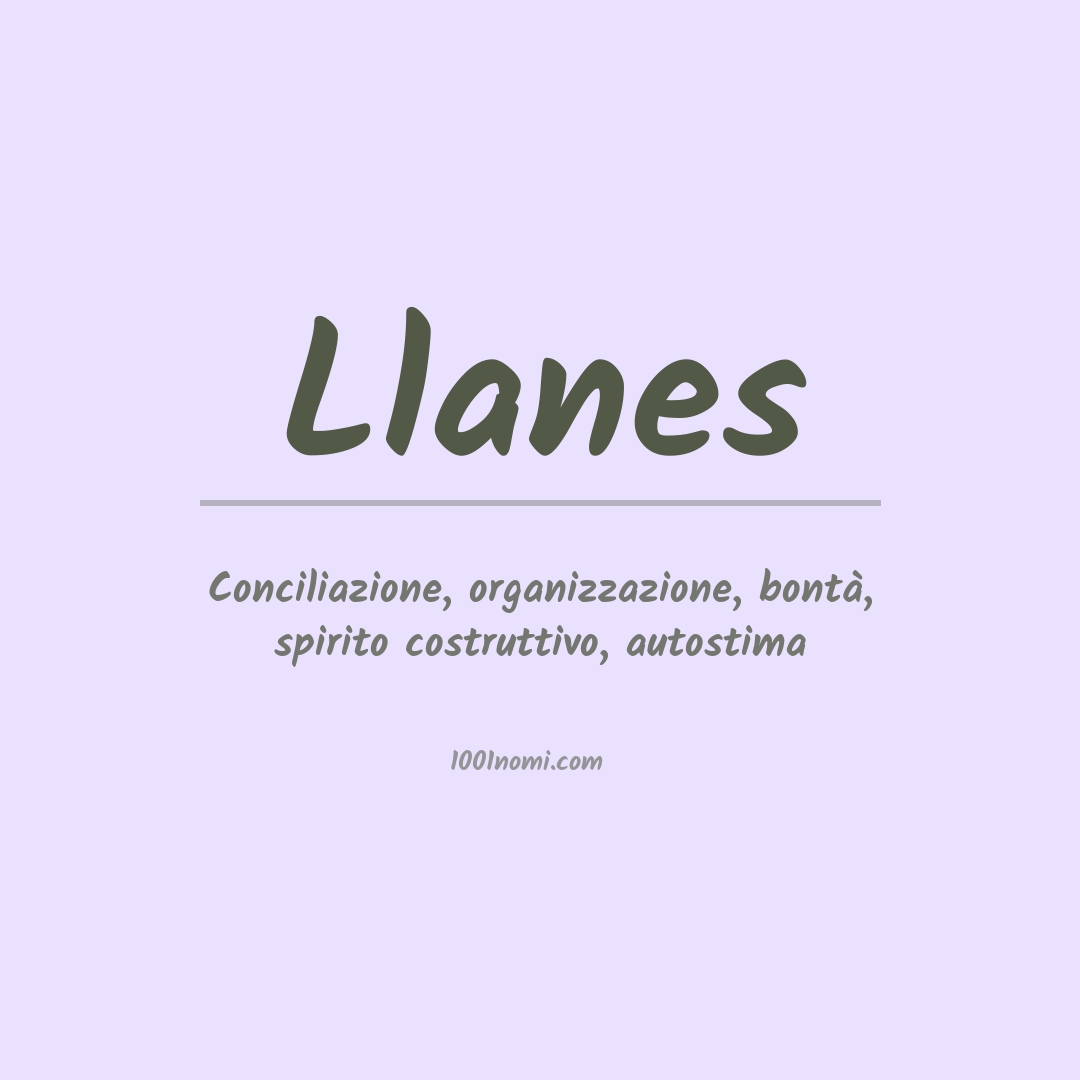 Significato del nome Llanes