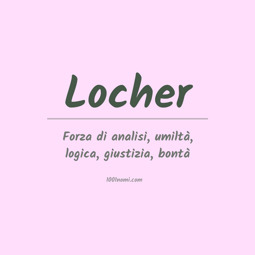 Significato del nome Locher